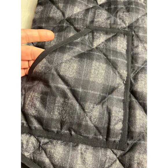 J. Crew Womens gray & black Plaid M Down Quilted preppy double zip Puffer Vest - Picture 7 of 12